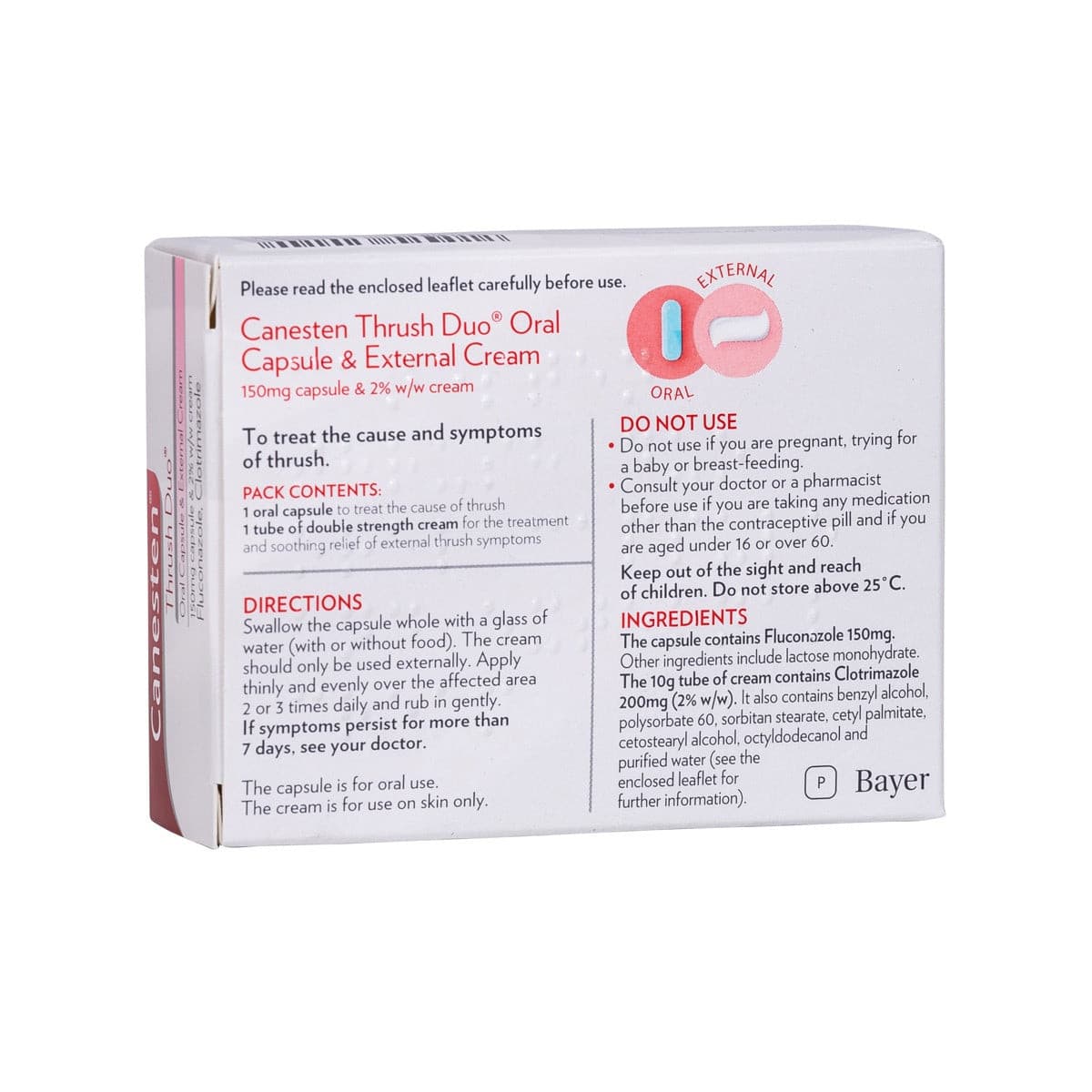 Canesten Thrush Duo Oral Capsule & External Cream