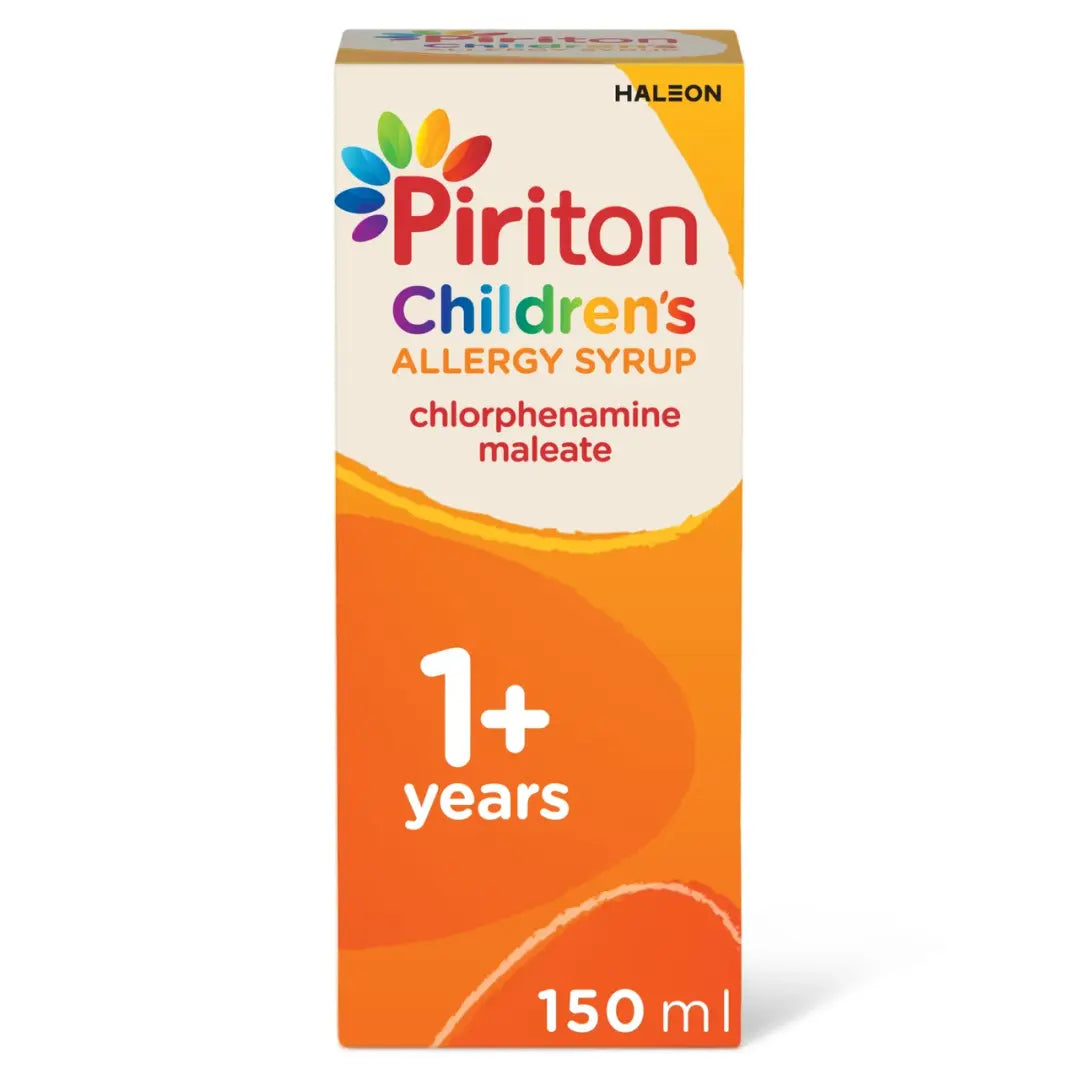 Piriton Children's Allergy Syrup | Chlorphenamine Maleate | Fast-Acting Hayfever & Allergy Relief for Kids