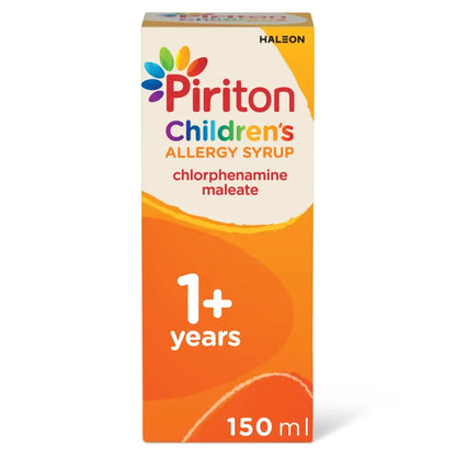 Piriton Children's Allergy Syrup | Chlorphenamine Maleate | Fast-Acting Hayfever & Allergy Relief for Kids