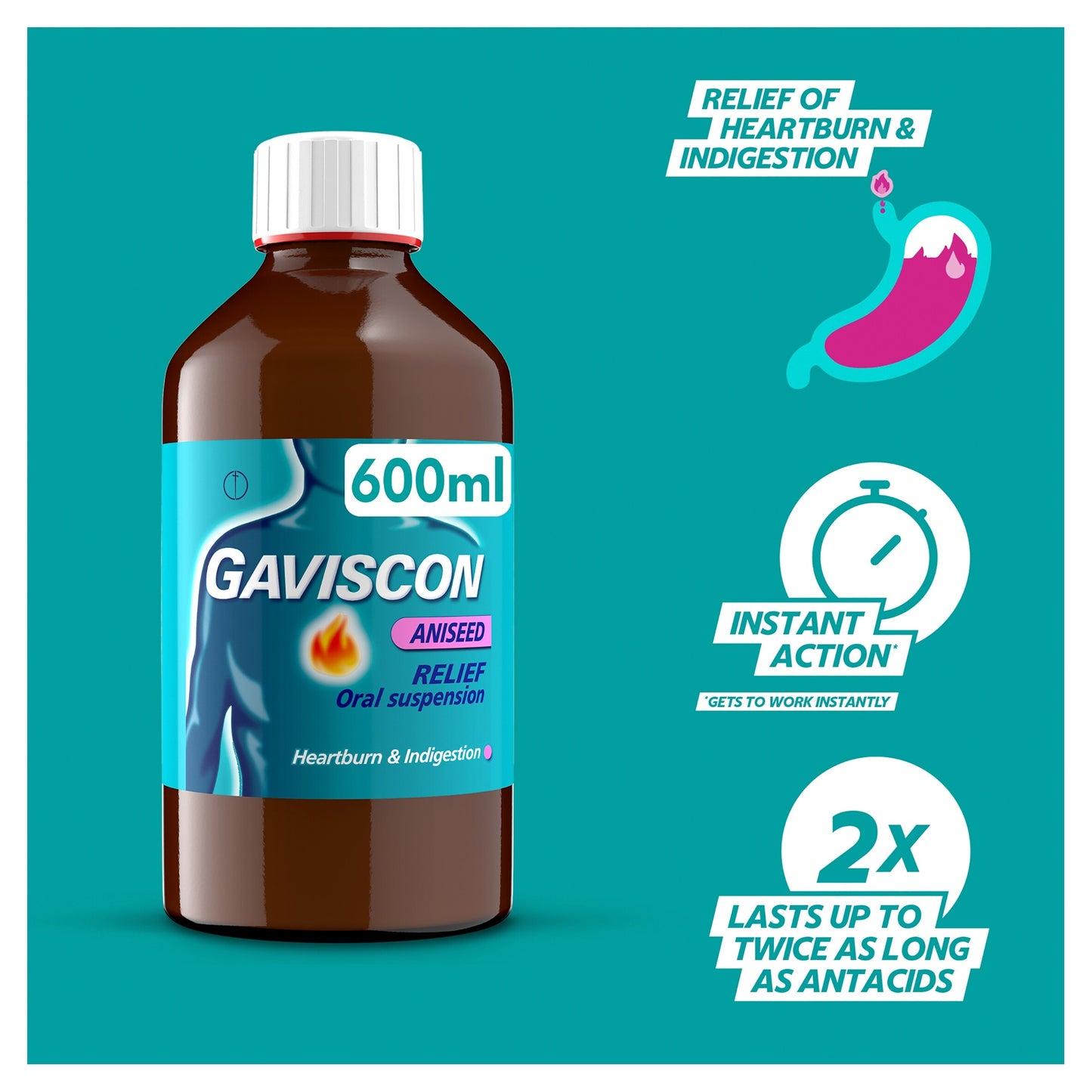 Gaviscon Advanced Aniseed Suspension 600ml
