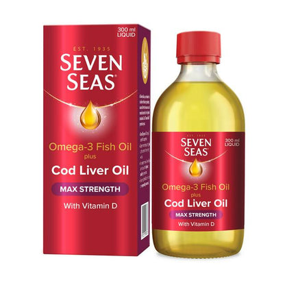 Seven Seas Omega-3 Fish Oil Plus Cod Liver Oil Maximum Strength 300ml