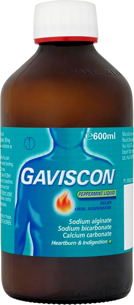 Gaviscon Peppermint Heartburn and Indigestion Relief Liquid - 600ml