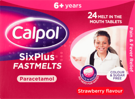 Calpol Six Plus Fastmelts 250mg Tablets – 24 Tablets