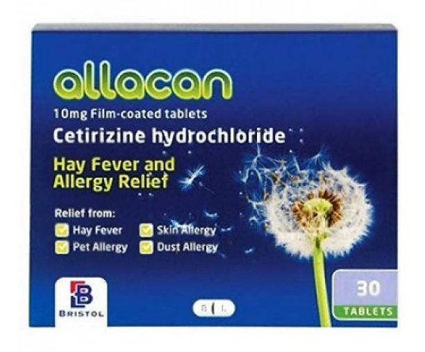 Cetirizine Hydrochloride Hayfever & Allergy Relief Tablets – 30 Tablets