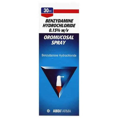 Benzydamine Hydrochloride 0.15% w\v Oromucosal Spray