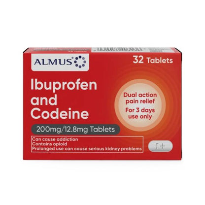 Ibuprofen and Codeine 200mg/12.8mg Tablets - 32 Tablets