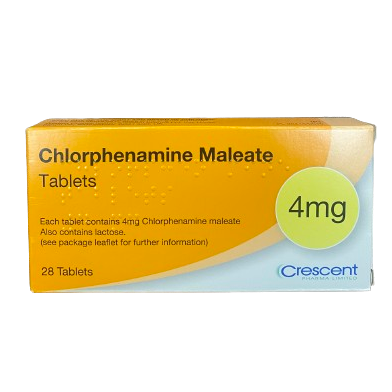 Chlorphenamine Maleate 4mg Tablets - 28 Tablets