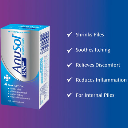 Anusol Suppositories – Internal Haemorrhoid (Piles) Relief