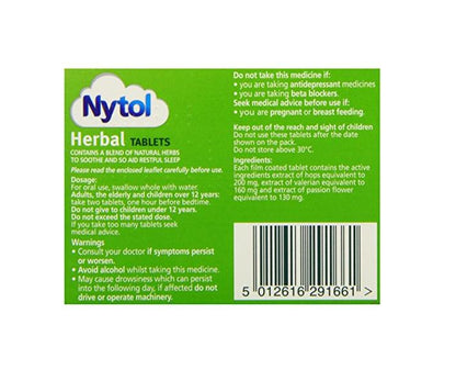 Nytol Herbal 30 Tablets – Natural Night Time Sleep Aid