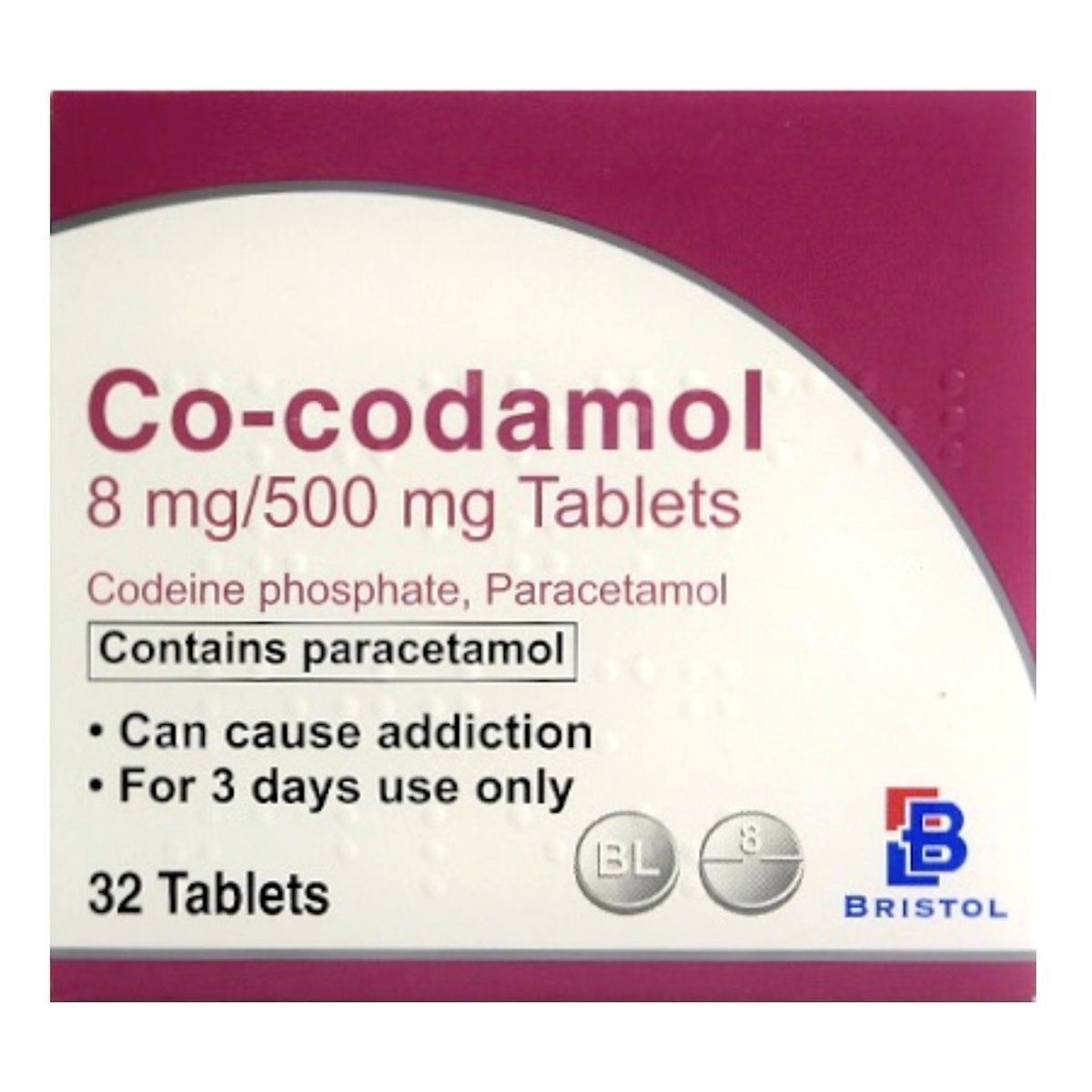 Co-Codamol 8mg/500mg 32 Tablets