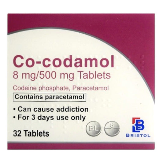 Co-Codamol 8mg/500mg 32 Tablets