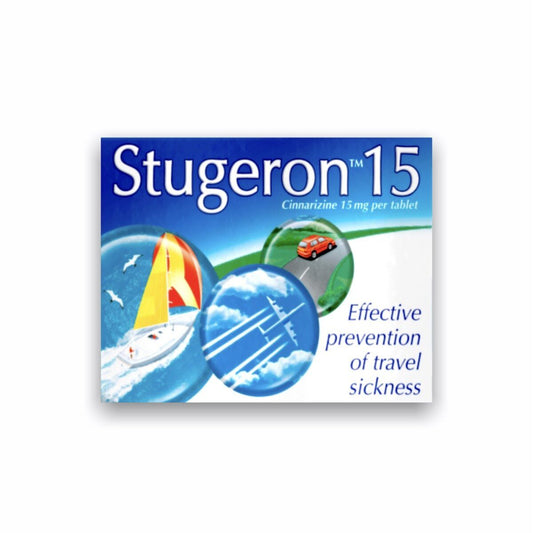Stugeron 15 Tablets - Prevent Travel Sickness