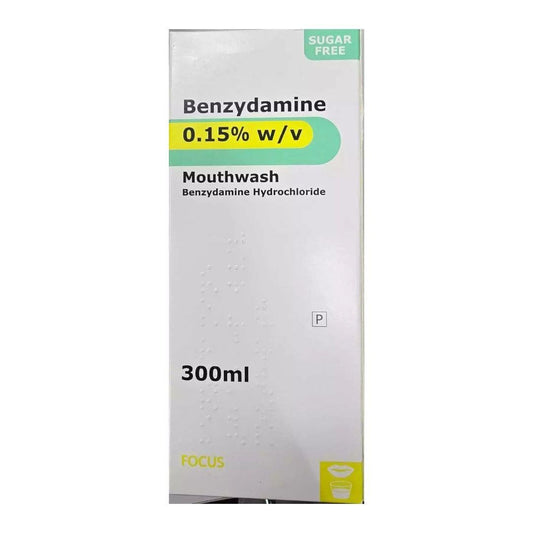 Benzydamine 0.15% w/v Mouthwash 300ml